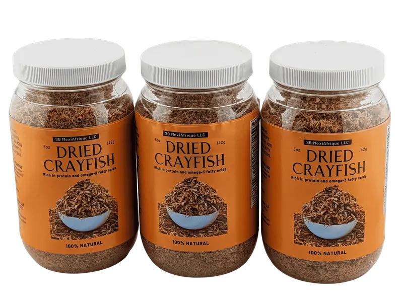 SB MexiAfrique ground dried crayfish jars